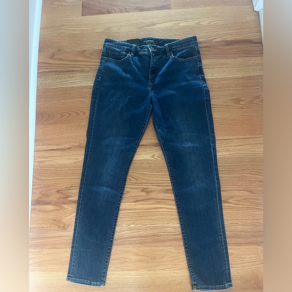 Ralph Lauren classic skinny curvy blue jeans- size 10